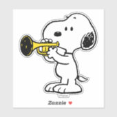 Sticker cacahuètes | Joueur de trompette Snoopy (Feuille)