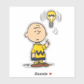 Sticker cacahuètes | L'idée de l'ampoule de Charlie Brown (Feuille)