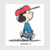 Sticker cacahuètes | Lucy Jouant au baseball (Feuille)