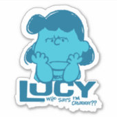 Sticker cacahuètes | Lucy Who Says I'm Crabby? ? (Devant)