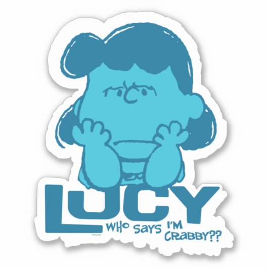 Sticker cacahuètes | Lucy Who Says I'm Crabby? ? (Devant)