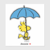 Sticker cacahuètes | Parapluie bleu Woodstock (Feuille)