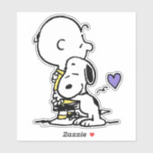 Sticker cacahuètes | Saint Valentin | Charlie Brown & Snoo (Feuille)