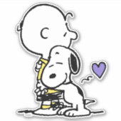 Sticker cacahuètes | Saint Valentin | Charlie Brown & Snoo (Devant)