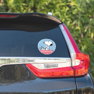 Sticker cacahuètes   Snoopy à la machine à écrire