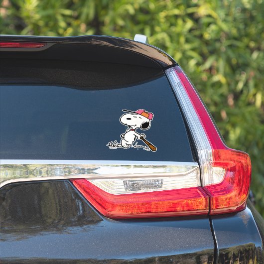 Sticker cacahuètes | Snoopy at Bat (Côté voiture)