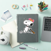 Sticker cacahuètes | Snoopy at Bat (Couverture iPad)
