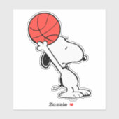 Sticker cacahuètes | Snoopy Basketball Hoop Shot (Feuille)