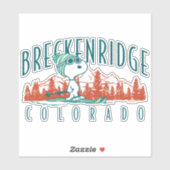 Sticker cacahuètes | Snoopy Breckenridge Colorado (Feuille)