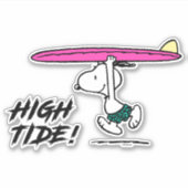 Sticker cacahuètes | Snoopy Courir sur le Surf (Devant)