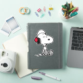 Sticker cacahuètes | Snoopy dans les casques (Couverture iPad)