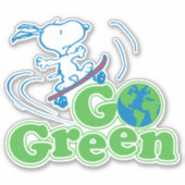 Sticker cacahuètes | Snoopy Devenez écolo Skate Board (Devant)