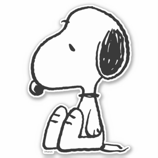 Sticker cacahuètes | Snoopy En Bas (Devant)