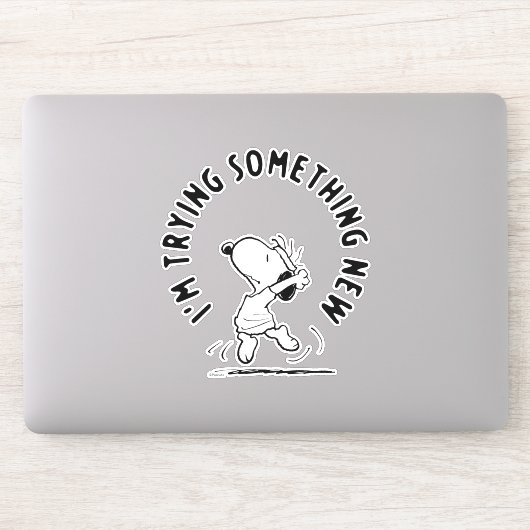 Sticker cacahuètes | Snoopy Essayer Quelque Chose De Nouve (Ordinateur)