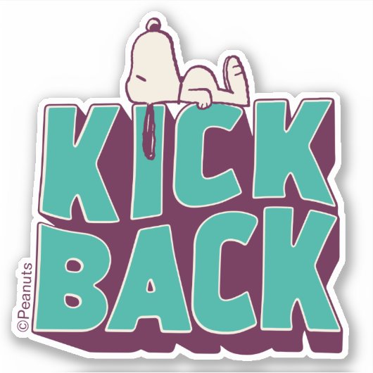 Sticker cacahuètes | Snoopy Kickback (Devant)