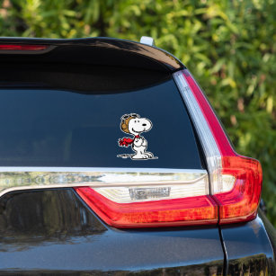 Sticker cacahuètes   Snoopy L'As Volant