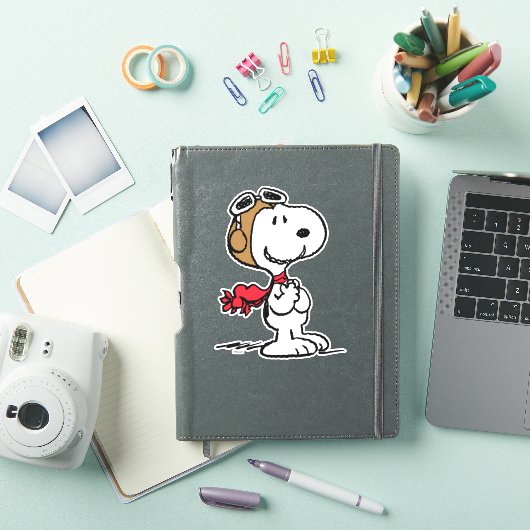 Sticker cacahuètes | Snoopy L'As Volant (Couverture iPad)