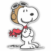 Sticker cacahuètes | Snoopy L'As Volant (Devant)
