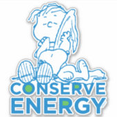 Sticker cacahuètes | Snoopy & Linus Conserve Energy (Devant)