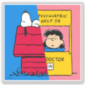 Sticker cacahuètes | Snoopy & Lucy Half & Half (Devant)