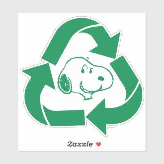 Sticker cacahuètes | Snoopy Recycle Reuse (Feuille)