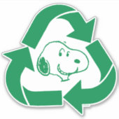 Sticker cacahuètes | Snoopy Recycle Reuse (Devant)