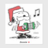 Sticker cacahuètes | Snoopy Santa Claus Accordian (Feuille)