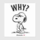 Sticker cacahuètes | Snoopy Se Demande Pourquoi ? (Feuille)