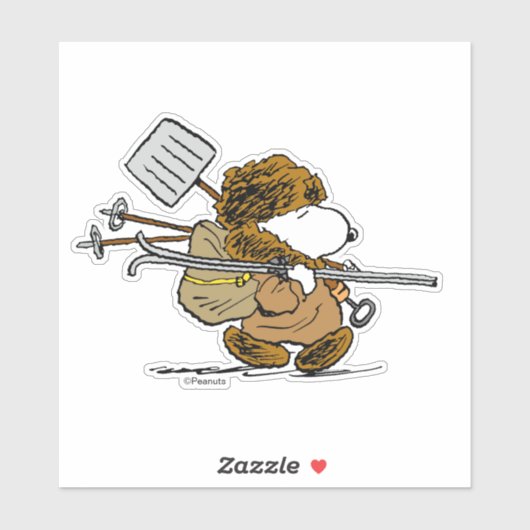Sticker cacahuètes | Snoopy Snow Warrior (Feuille)