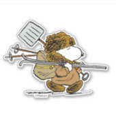 Sticker cacahuètes | Snoopy Snow Warrior (Devant)