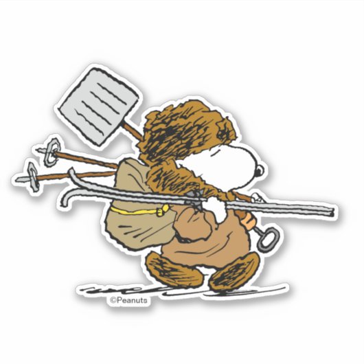 Sticker cacahuètes | Snoopy Snow Warrior (Devant)