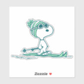 Sticker cacahuètes | Snoopy sur Skis (Feuille)