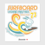 Sticker cacahuètes | Snoopy Surboard Longboard Competition (Feuille)