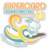 Sticker cacahuètes | Snoopy Surboard Longboard Competition (Devant)
