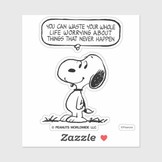 Sticker cacahuètes | Snoopy Vous ne pouvez pas regarder to (Feuille)