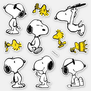 Sticker cacahuètes   Snoopy & Woodstock