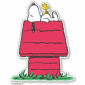 Sticker cacahuètes | Snoopy & Woodstock Doghouse (Devant)