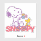 Sticker cacahuètes | Snoopy & Woodstock Flowers (Feuille)