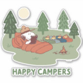Sticker cacahuètes | Snoopy & Woodstock Happy Campers (Devant)