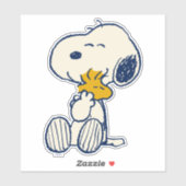 Sticker cacahuètes | Snoopy & Woodstock Hug (Feuille)