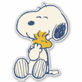 Sticker cacahuètes | Snoopy & Woodstock Hug (Devant)