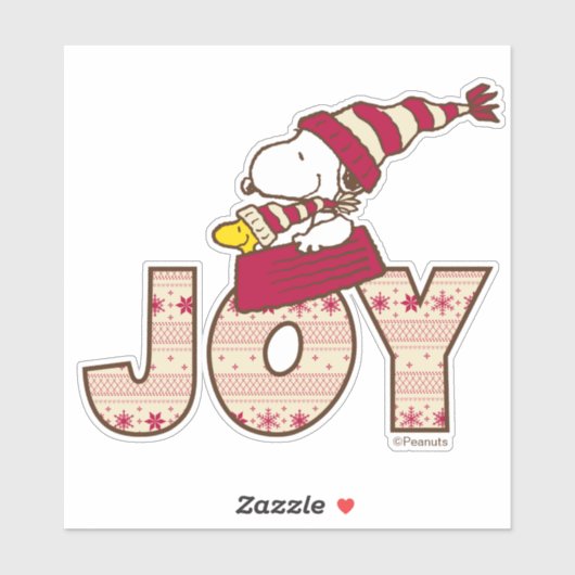 Sticker cacahuètes | Snoopy & Woodstock Joy Sled Ride (Feuille)