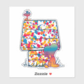 Sticker cacahuètes | Snoopy & Woodstock Rainbow Paint (Feuille)