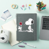 Sticker cacahuètes | Snoopy & Woodstock Rouge & Noir (Couverture iPad)