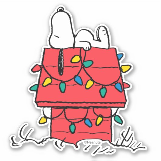 Sticker cacahuètes | Snoopy's Dog House With Lights (Devant)
