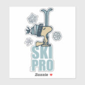 Sticker cacahuètes | Woodstock Ski Pro (Feuille)
