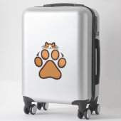 Sticker Cachet de chat mignon en Empreinte de patte - Illu (Sur valise)