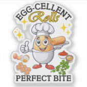 Sticker Cachet d'oeufs Roule Parfait Bite (Devant)