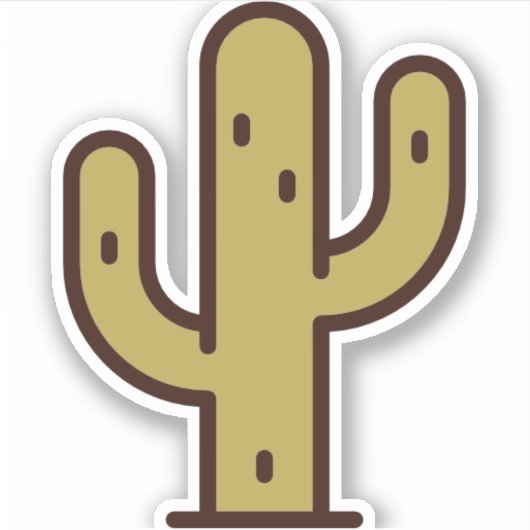 Sticker cactus (Devant)