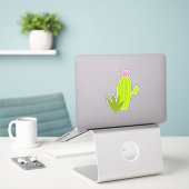 Sticker Cactus (Ordinateur portable sur le bureau)